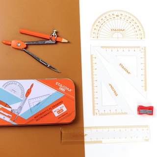 Bộ dụng cụ toán học 8 món STACOM MS102M