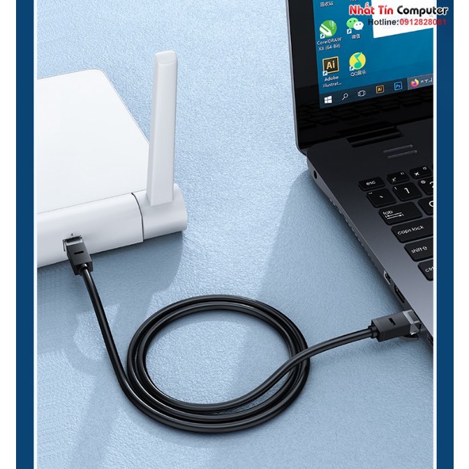 Cáp mạng đúc sẵn Cat6 tròn dài 40m chính hãng Ugreen 20169 cao cấp