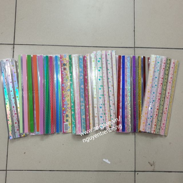 SET 10 Túi Giấy Gấp Sao Sắc Màu Đẹp