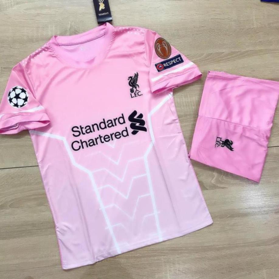 Bộ Áo Đá Bóng Liverpool (Liver) Hồng Cực Chất Mới Nhất - Quần Áo Thể Thao Nam 2022