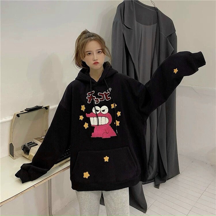 Áo Hoodie Nón Chui Trùm Đầu Nữ Nam Unisex Chất Vải Nỉ Poly Nam Nữ, Cá Sấu