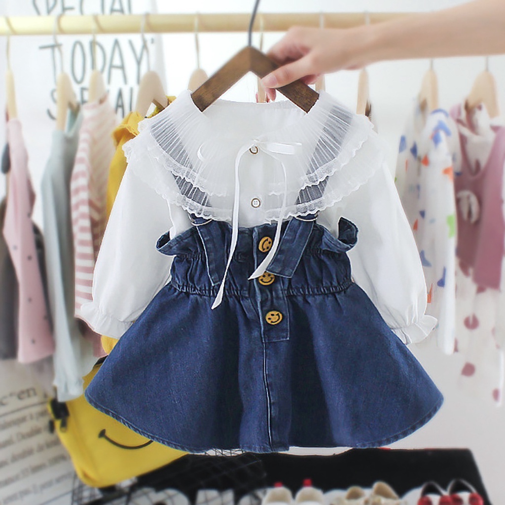 Váy bé gái Bồ Công Anh kiểu dây đeo cho bé dưới 2 tuổi