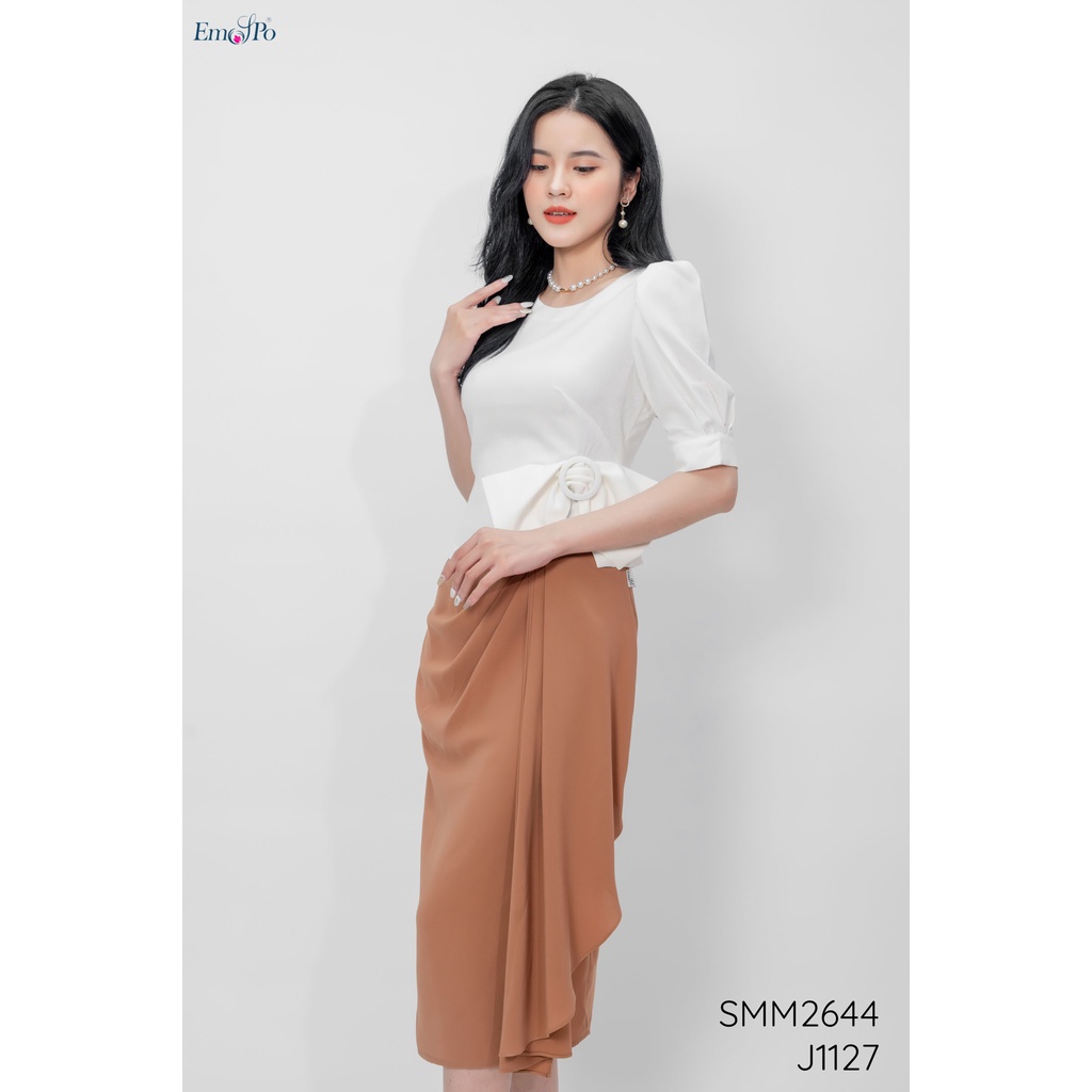 Chân váy juyply trước, bèo 1 bên Emspo J1127