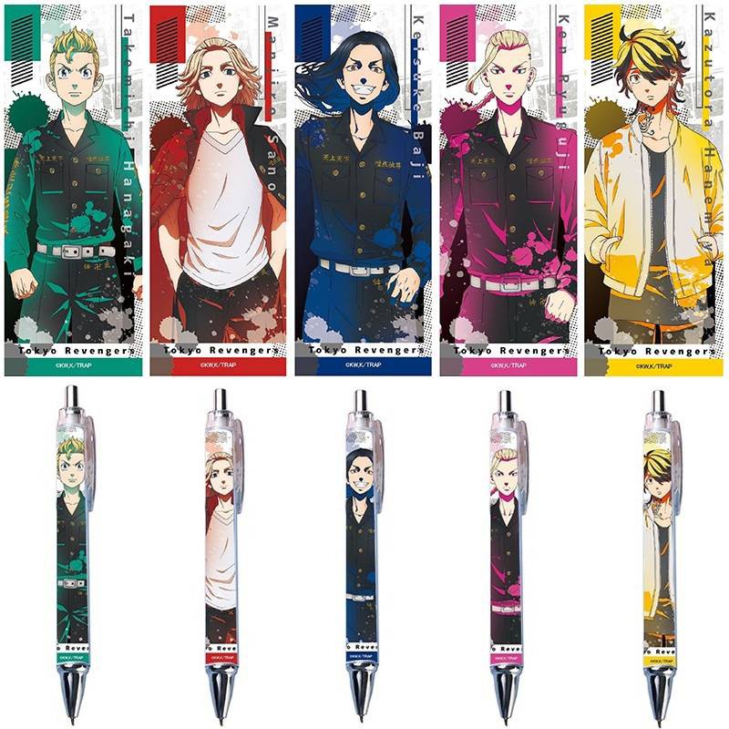 Bút chì bấm trong mờ 0.5mm tiện dụng Japanese Anime Tokyo Revengers Mechanical Pencil School Supplies kids Stationery gift Sano Manjirou Hanagaki Takemichi Tachibana Hinata Kawata Souta kids gift