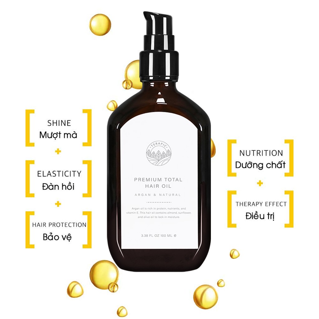 Tinh Dầu Dưỡng Tóc Chắc Khỏe TERAPIC Premium Total Hair Oil  Súng, rượu bia, thuốc lá, cần sa, ma túy, hàng giả, hàng nh