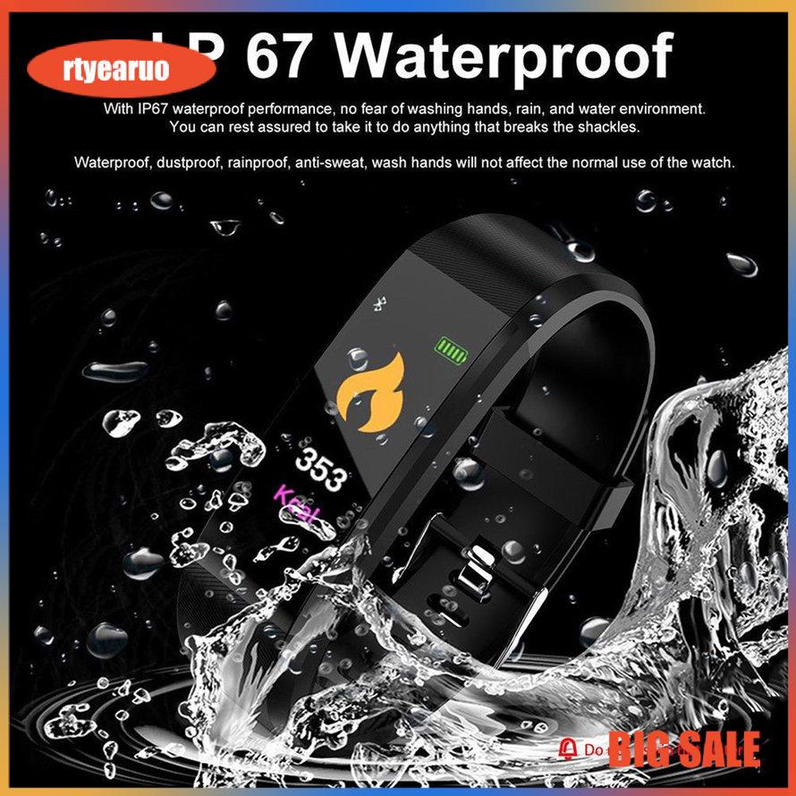 Đồng hồ đo bước thông minh 115PLUS chống thấm nước