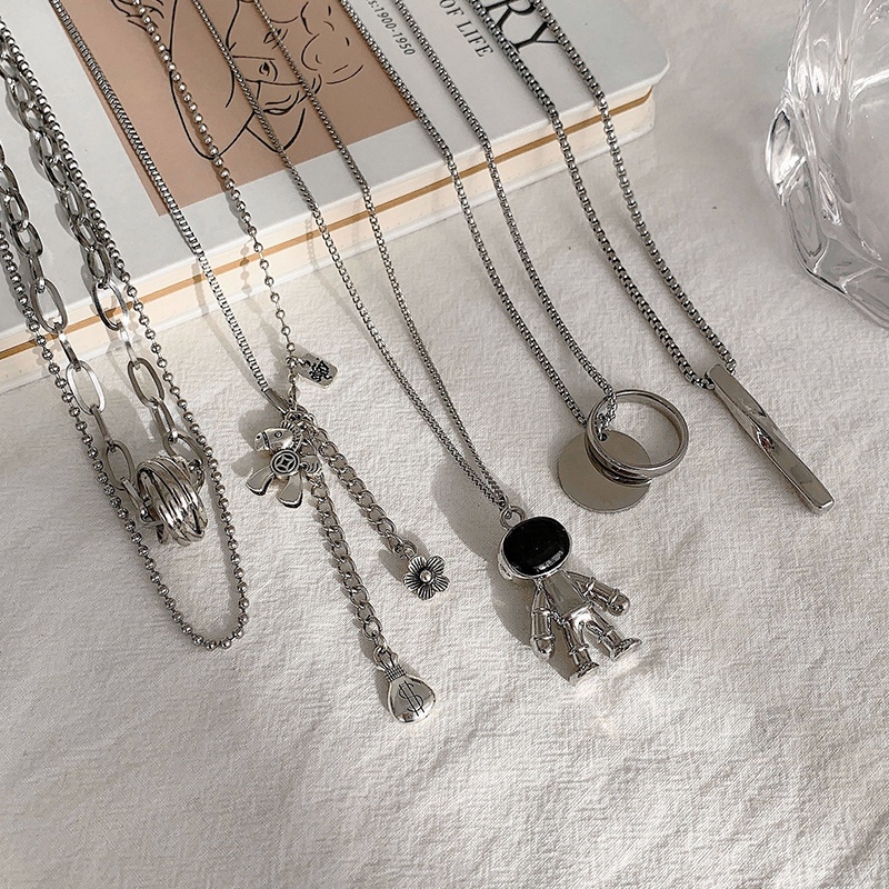 Vòng Cổ Dây Xích Ngắn Phong Cách Hip Hop Đơn Giản Cá Tính