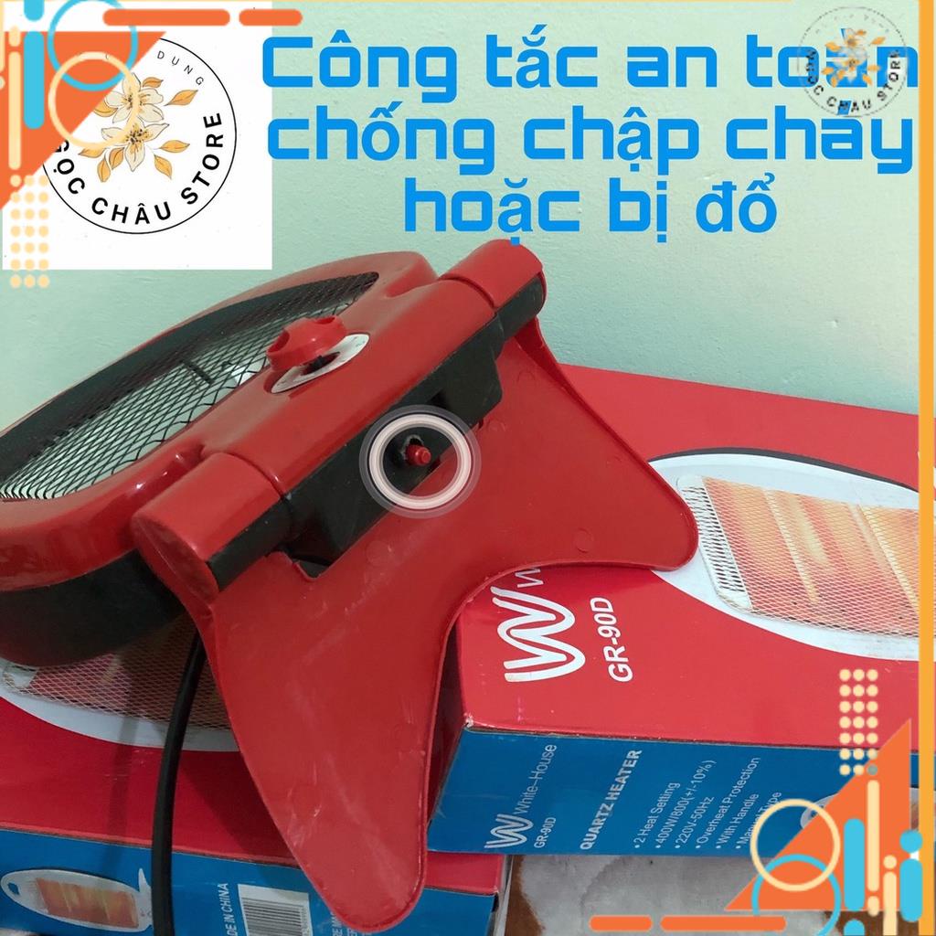 Quạt sưởi đèn sưởi hồng ngoại điện  800w 2 chế độ  có role an toàn bảo hành 1 năm NGOC CHAU STORE