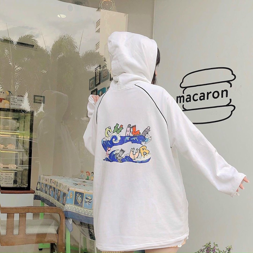 Áo khoác nữ Hoodie form rộng Khóa Dây Kéo Chất Liệu Thun NỈ Ngoại CHILI CLUB - tp479 | BigBuy360 - bigbuy360.vn