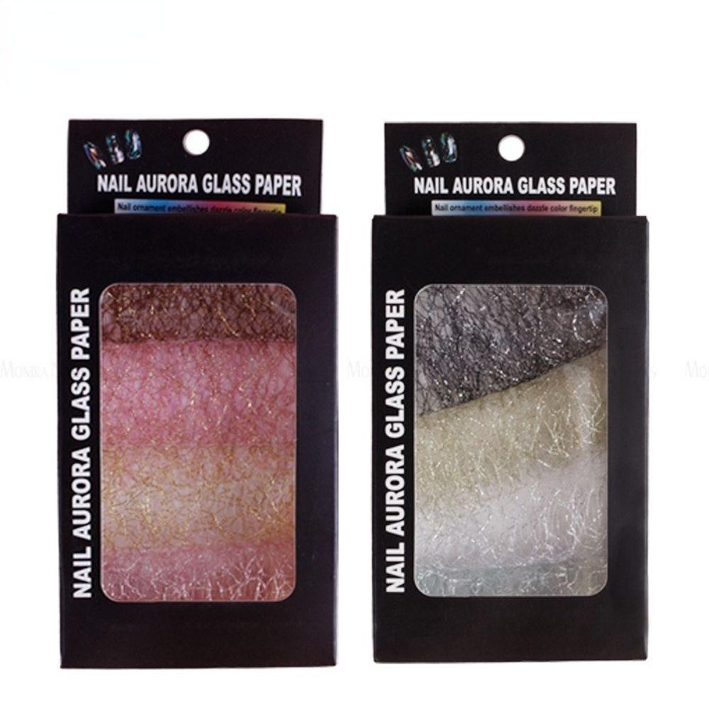 Giấy Kính Rỗng Làm Móng Tay Nghệ Thuật Cực Quang DIY