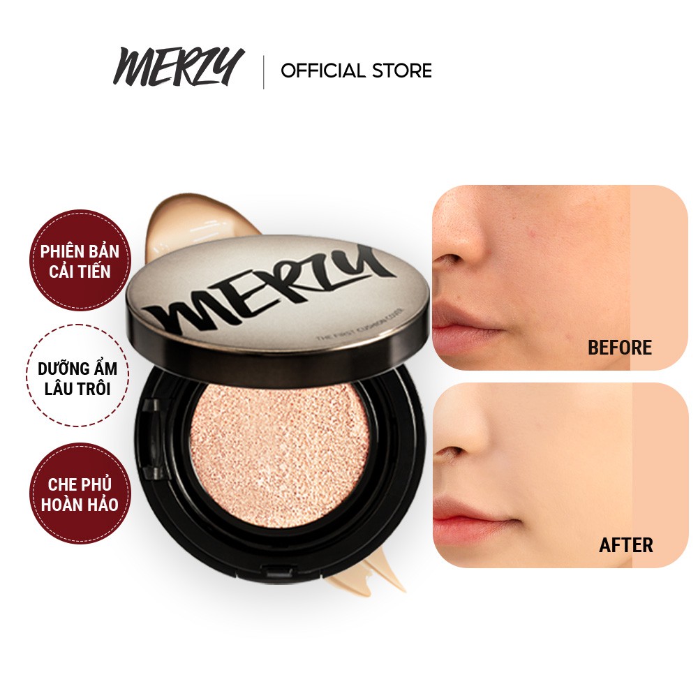 Phấn Nước Che Phủ Cao, Lâu Trôi Merzy The First Cushion Cover SPF50+ PA+++