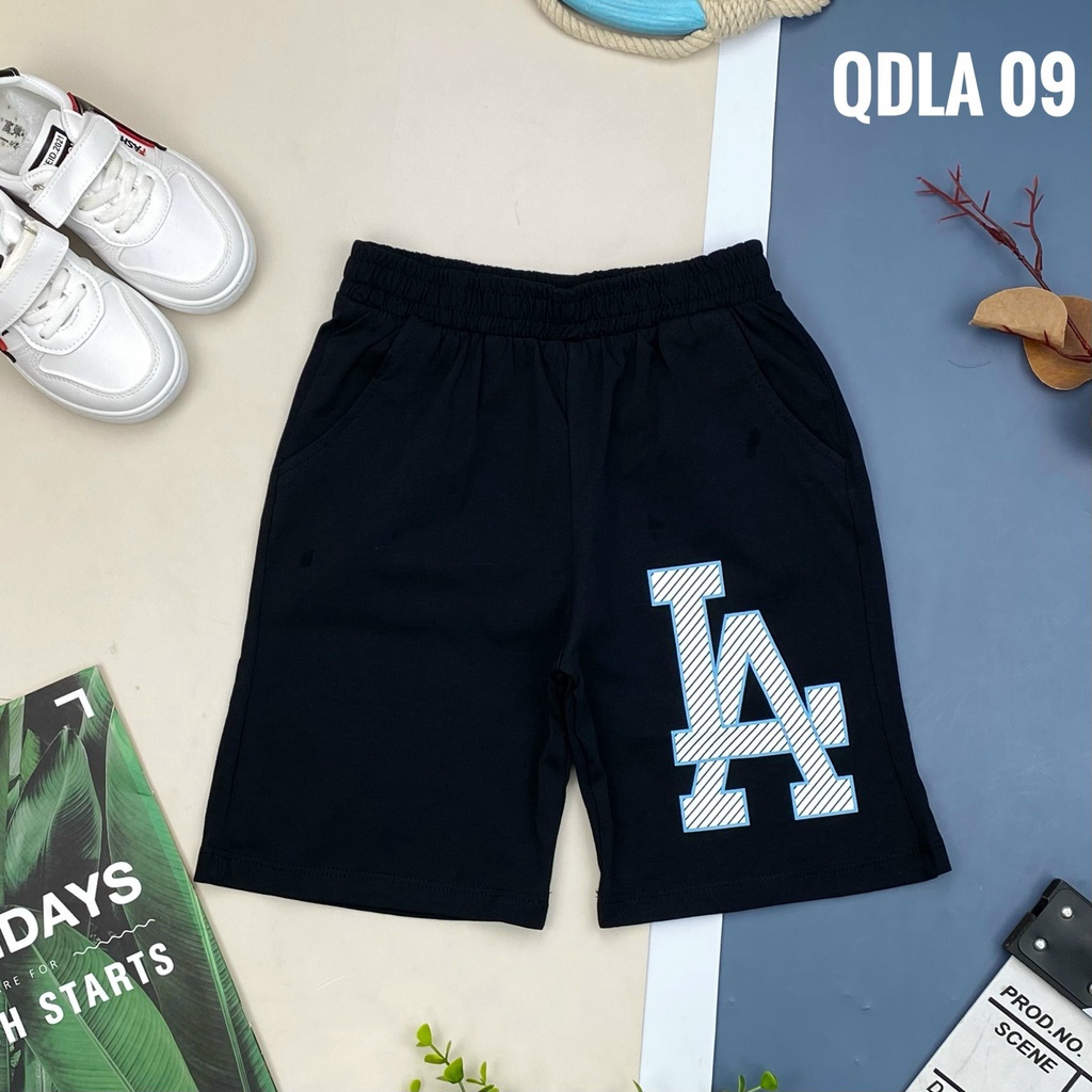 Quần cotton bé trai LITIBABY, in chữ LA, size đại 8/16 tuổi