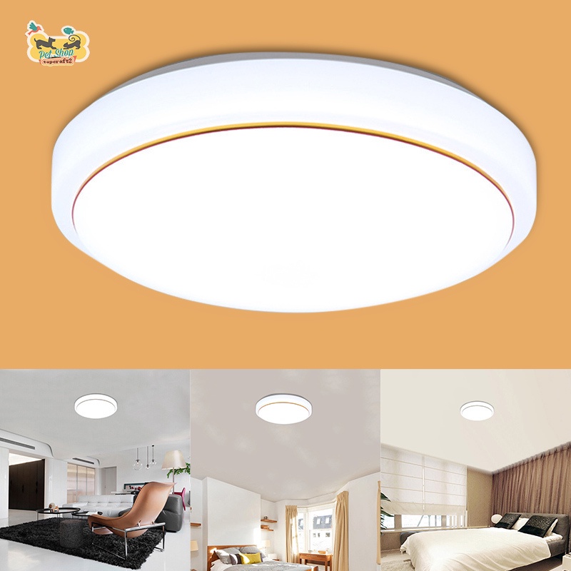 Đèn trần bóng LED hình tròn bằng acrylic màu trắng hiện đại cho phòng ngủ/ hành lang/ nhà bếp