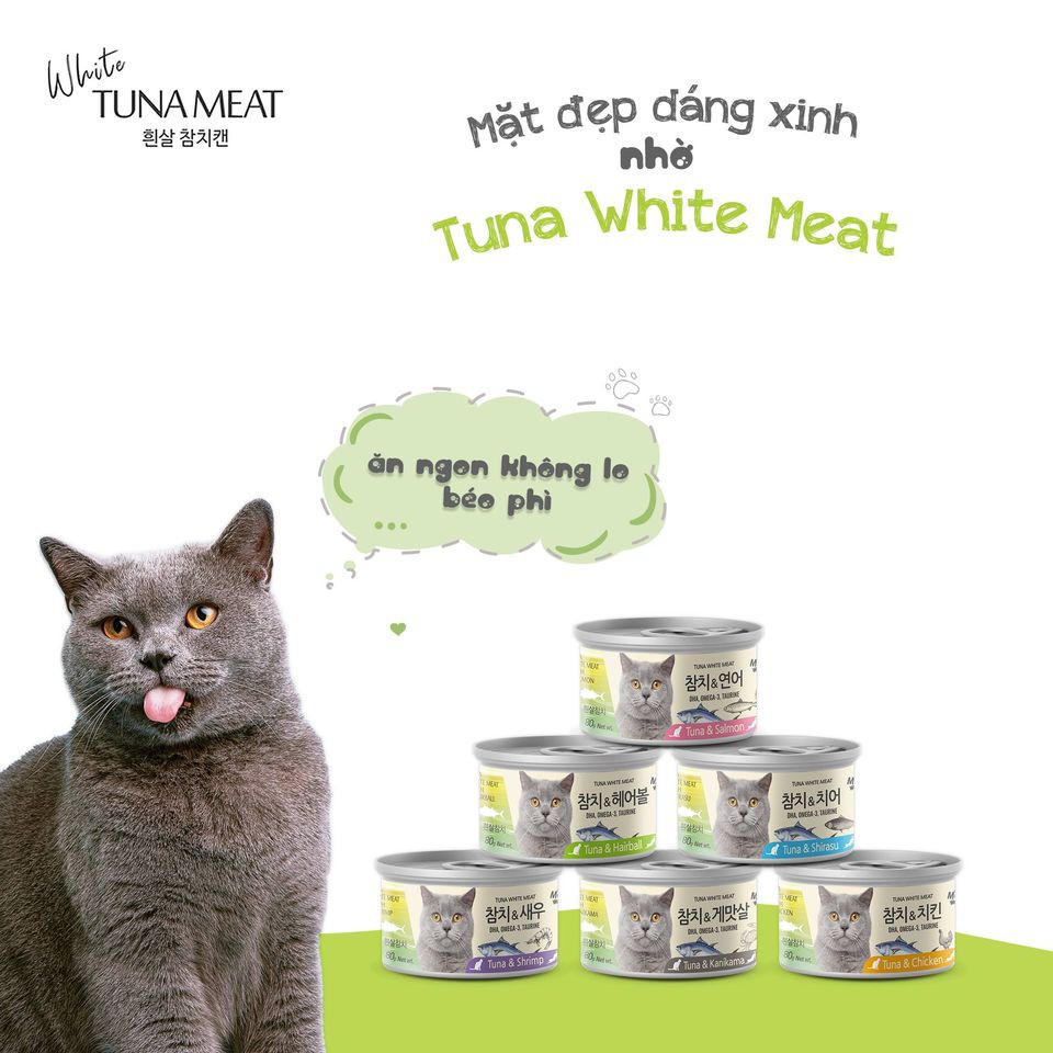 🧧[SALE TẾT] 🧧 Thịt hộp Cá ngừ trắng nguyên miếng - Tuna White Meat Meowow