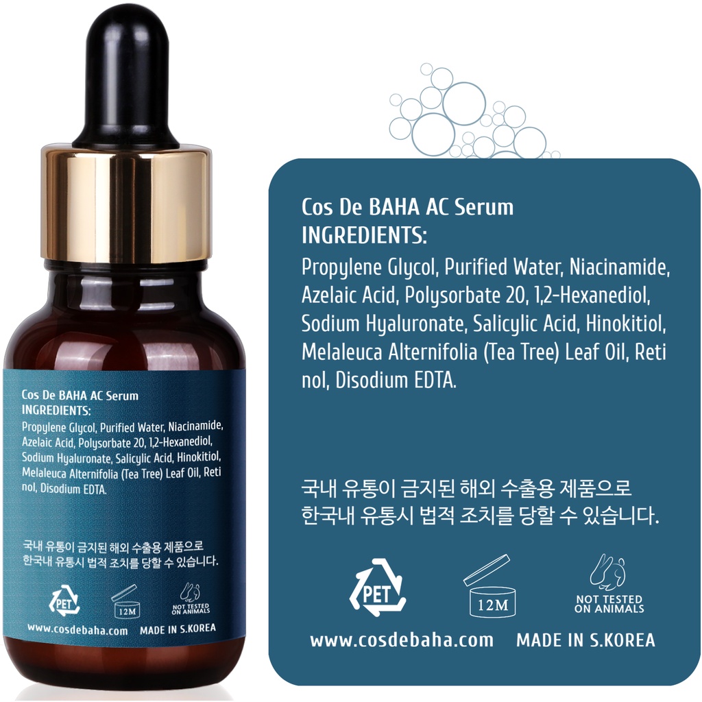 Serum chăm sóc da COS DE BAHA AC 30ml