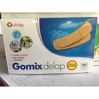 băng dính cá nhân vải chịu nước siêu dính hộp 100 miếng