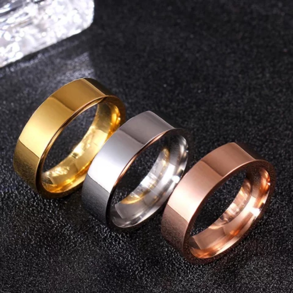 Nhẫn titan trơn bản to, trung style cá tính không đen rỉ giá 1 chiếc NC184 có thể làm nhẫn đôi.