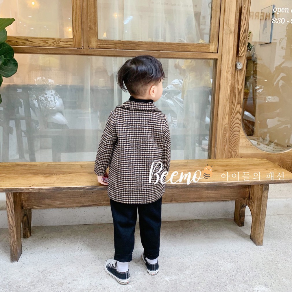 Set/Bộ vest áo dạ quần kaki Beemo cho bé trai - 20B019