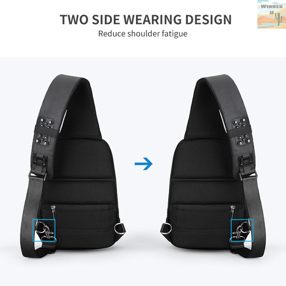 🏆WinnerYou MARK RYDEN Portable Fashionable Casual Anti-Thief Multifunctional Waterproof USB Charging Men Single-Shoulder Bag