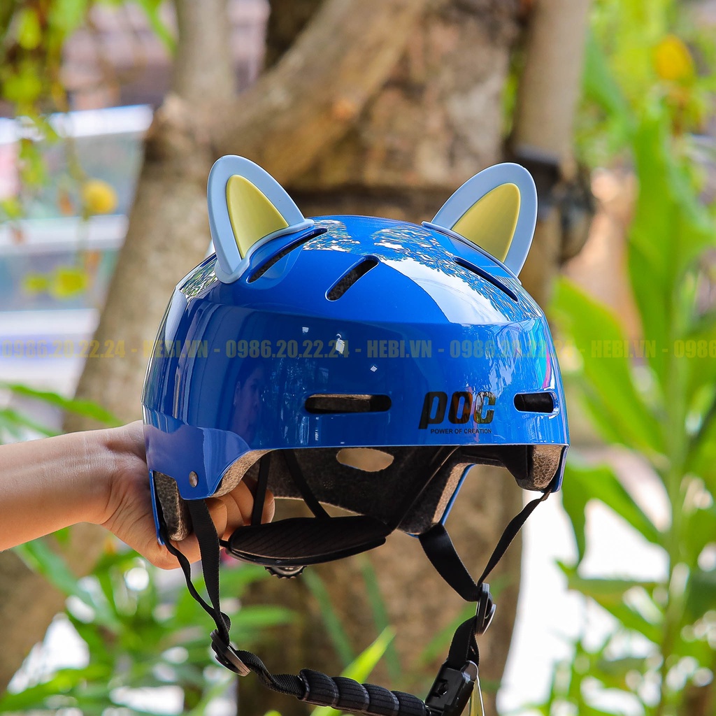 Tai Mèo  Gắn Mũ Bảo Hiểm Dễ Thương Nhiều Màu