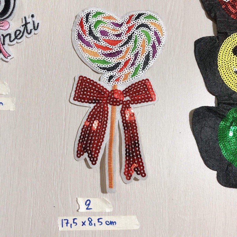 Sticker hình thêu hoạt hình cute kim sa