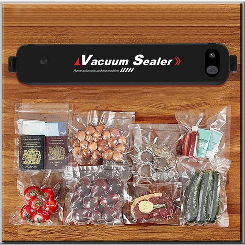 Máy hút chân không thực phẩm Vacuum Sealer dùng cho gia đình- Tặng 10 túi hút chân không rộng 20cm dài 25cm