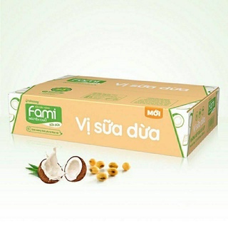 Thùng 36 hộp sữa fami nguyên chất vị sữa dừa hộp 200ml