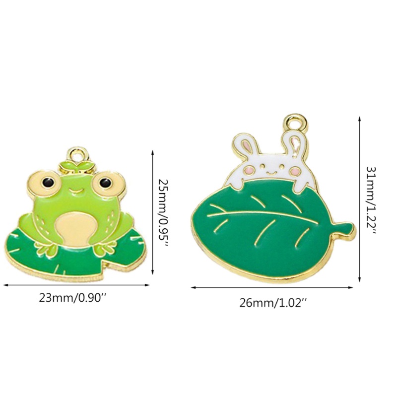 Set 10 Mặt Vòng cổ / Vòng Tay / Móc Khóa Hình Thỏ / Ếch Dễ Thương