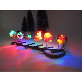 Kẹp tóc Noel hình thú có đèn chớp