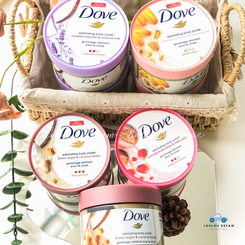 Tẩy da chết toàn thân Dove Exfoliating Body Polish 298g bản Mỹ [CHÍNH HÃNG US]