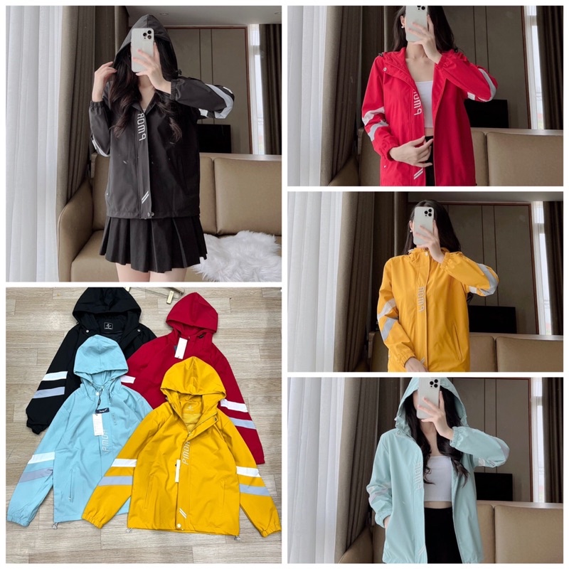 ÁO KHOÁC GIÓ 2 LỚP SHADY NỮ CHỐNG MƯA CHỐNG BỤI CẢN GIÓ .