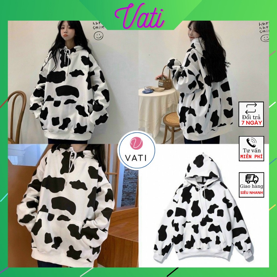 💓 Mẫu Hot 💓Áo Hoodie Bò Sữa Nam Nữ Unisex Chất Nỉ Cao Cấp , Áo Bò Sữa Có Mũ - VATI Shop