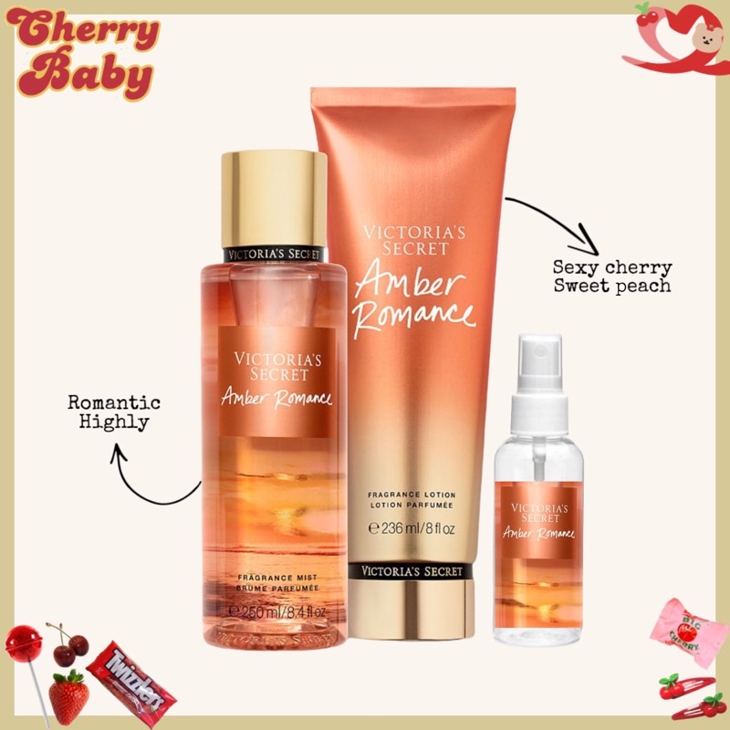 Bộ xịt thơm dưỡng thể VS AMBER ROMANCE 250ml