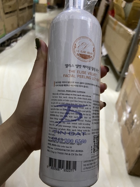 Tẩy da chết - The Elise Velvet ,Lindsay Hàn Quốc 500ML