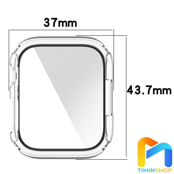 Ốp Apple Watch series 7 size 41/ 45mm - Chất PC + kính cường lực