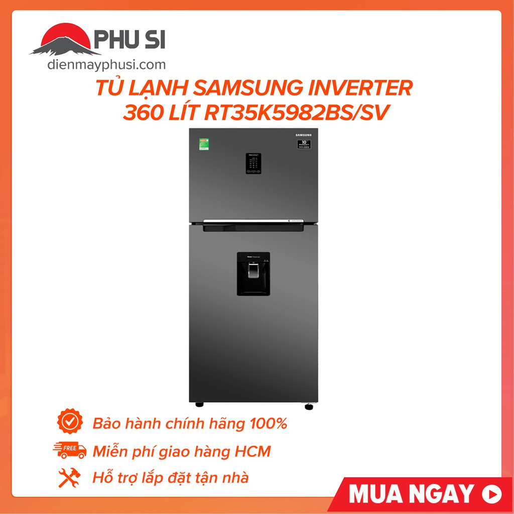 [GIAO HCM] Tủ lạnh Samsung RT35K5982BS/SV, 360 lít, Inverter