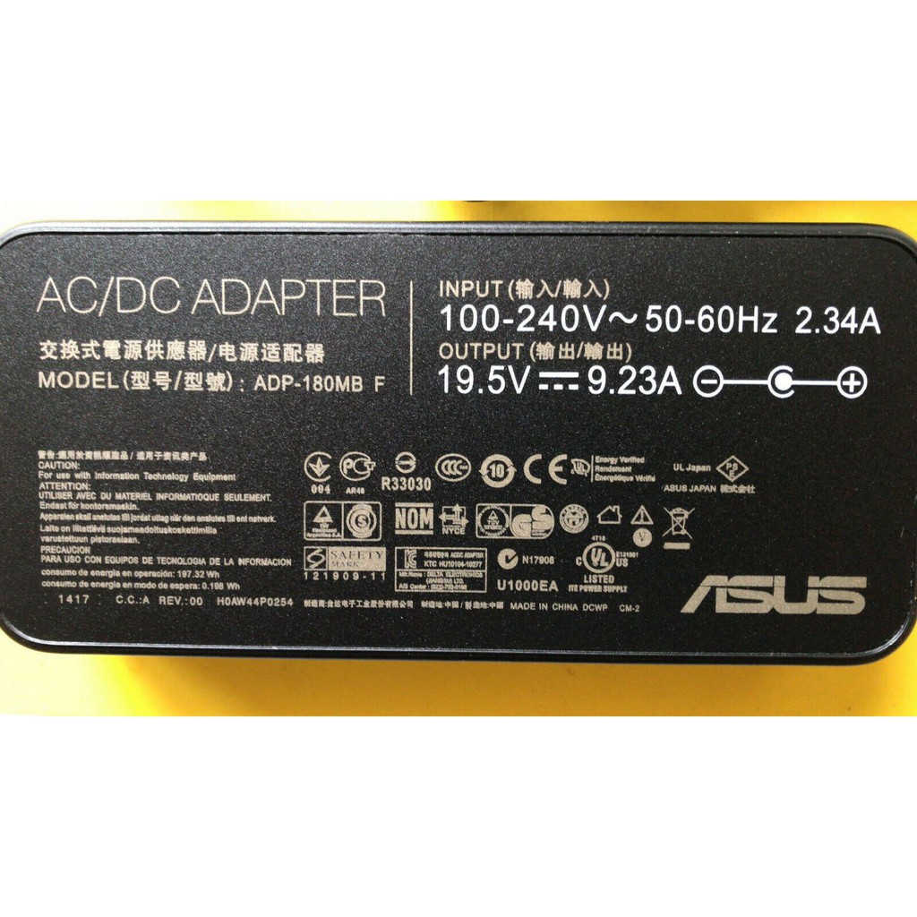 ⚡️Sạc Laptop Asus 19.5V-9.23A - For ASUS G46VW G55VW G70G G70S ADP-180MB F,ADP-180HB D,FA180PM111