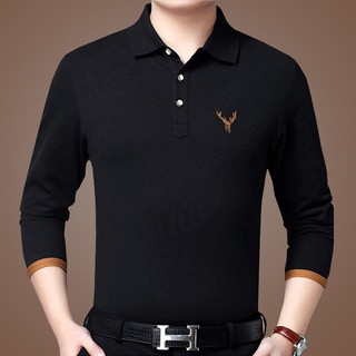 Áo thun nam dài tay cổ bẻ thời trang xuân thu