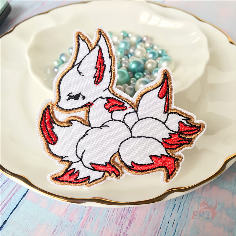 ☸ Funny Animals Series 01 - Yellow Duck / Corgi / Nine-tailed Fox / Pug Dog / Cat Iron-on Patch ☸ 1Pc Pets DIY Sew on Iron on Badges Patches