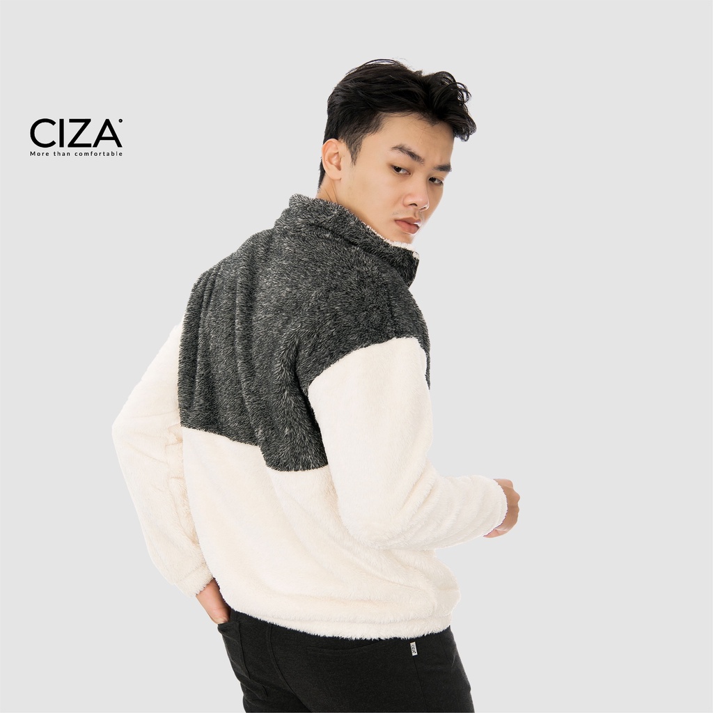 Áo khoác lông cừu dài tay nam CIZA cao cấp form Unisex siêu ấm thời trang mùa đông size S M L XL APDR05