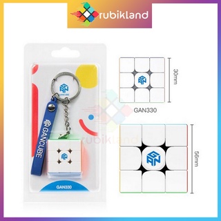 Rubik Gan 330 Rubic Gan330 Stickerless Móc Khóa Rubik 3 Tầng Đồ Chơi Trí Tuệ Trẻ Em - Rubik Land
