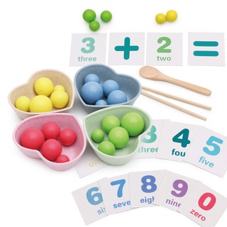 Đồ chơi gỗ giúp bé phân biệt màu sắc và tăng độ khéo léo, bộ giáo cụ montessori