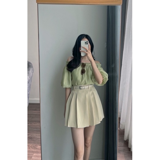 ORENI SKIRT - chân váy xếp li tặng kèm đai REGEN