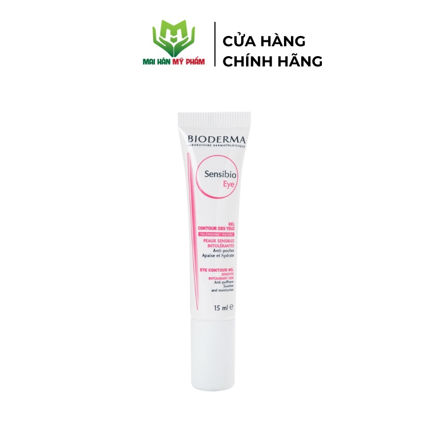 Bộ đôi nước tẩy trang làm sạch micellar cho da nhạy cảm Bioderma Sensibio H2O 250ml và kem dưỡng giảm bọng mắt 15ml