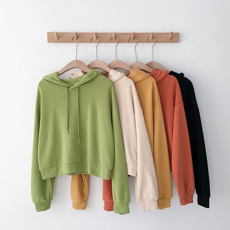 Áo hoodie nỉ trơn basic
