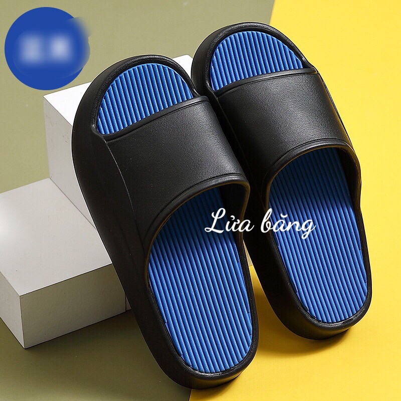 DÉP ĐẾ CAO SIÊU NHẸ VÂN SỌC HÀNG LOẠI ĐẸP TÚI ZIP 3 MÀU có sẵn size nam nữ