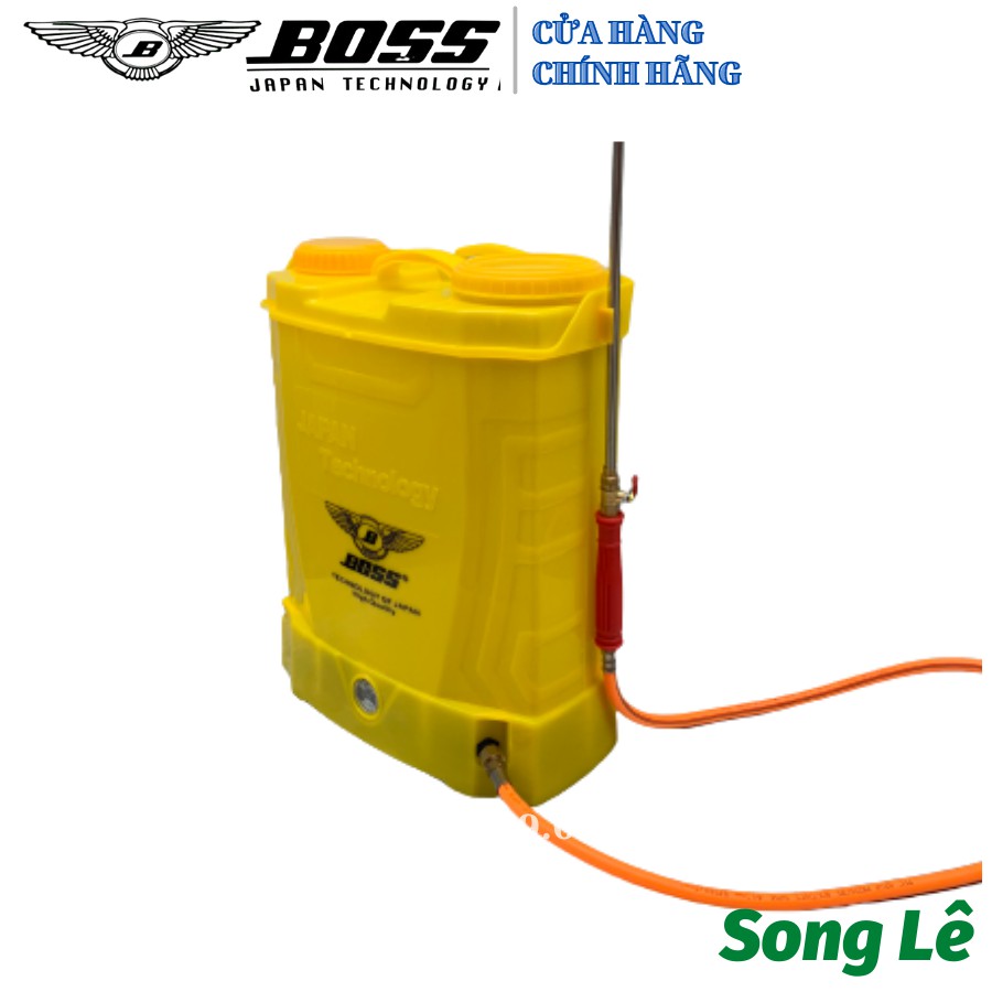 Bình Phun Thuốc Điện Boss Nhật 20L - 2 Bơm - 12v/12Ah