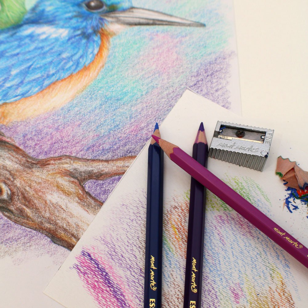 Cá Chép - Bộ bút chì màu Mont Marte Colour Pencils 24pc - Essential Colours - MM-MPN0095