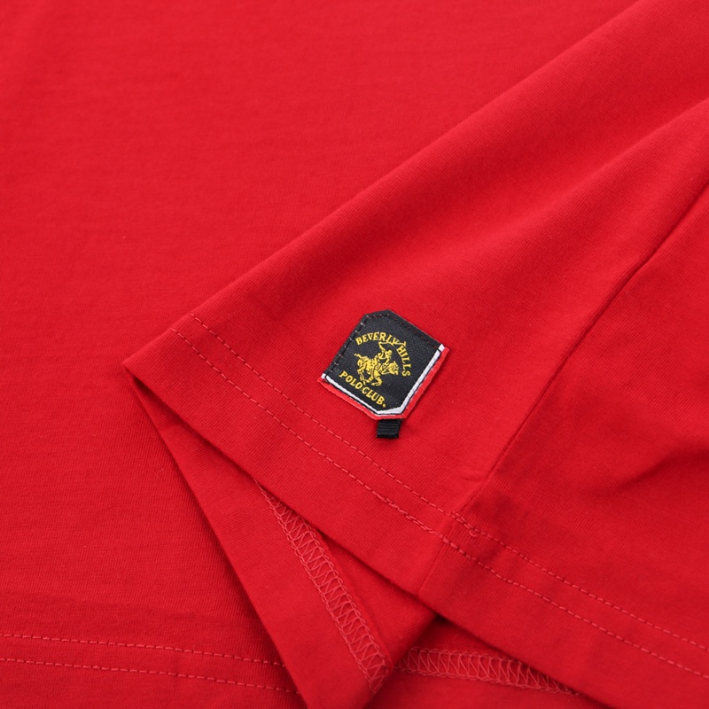 Beverly Hills Polo Club - Áo thun Ngắn tay Nam Regular Fit Đỏ phối trắng RM1- BHPC TSMRSW21TL049