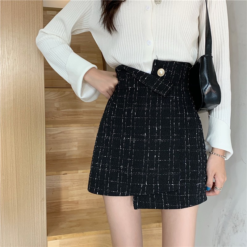 [Mã FAGREEN55 giảm tới 30K đơn 99K] Chân váy chữ A lưng cao thời trang thu đông phong cách Hàn Quốc cho nữ | BigBuy360 - bigbuy360.vn